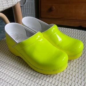 Dansko Neon Day-Glo Yellow Professional Clogs